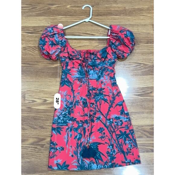 CARA CARA Flirty GIGI MINI SUN DRESS IN PINK HERON WATERMELON SZ XXS - Picture 6 of 10